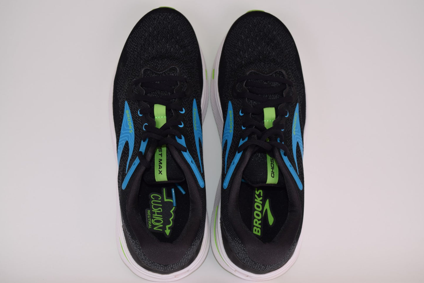 Brooks Men Ghost Max 1104062E060 Black Running Shoes Sneakers Size 10.5 EE