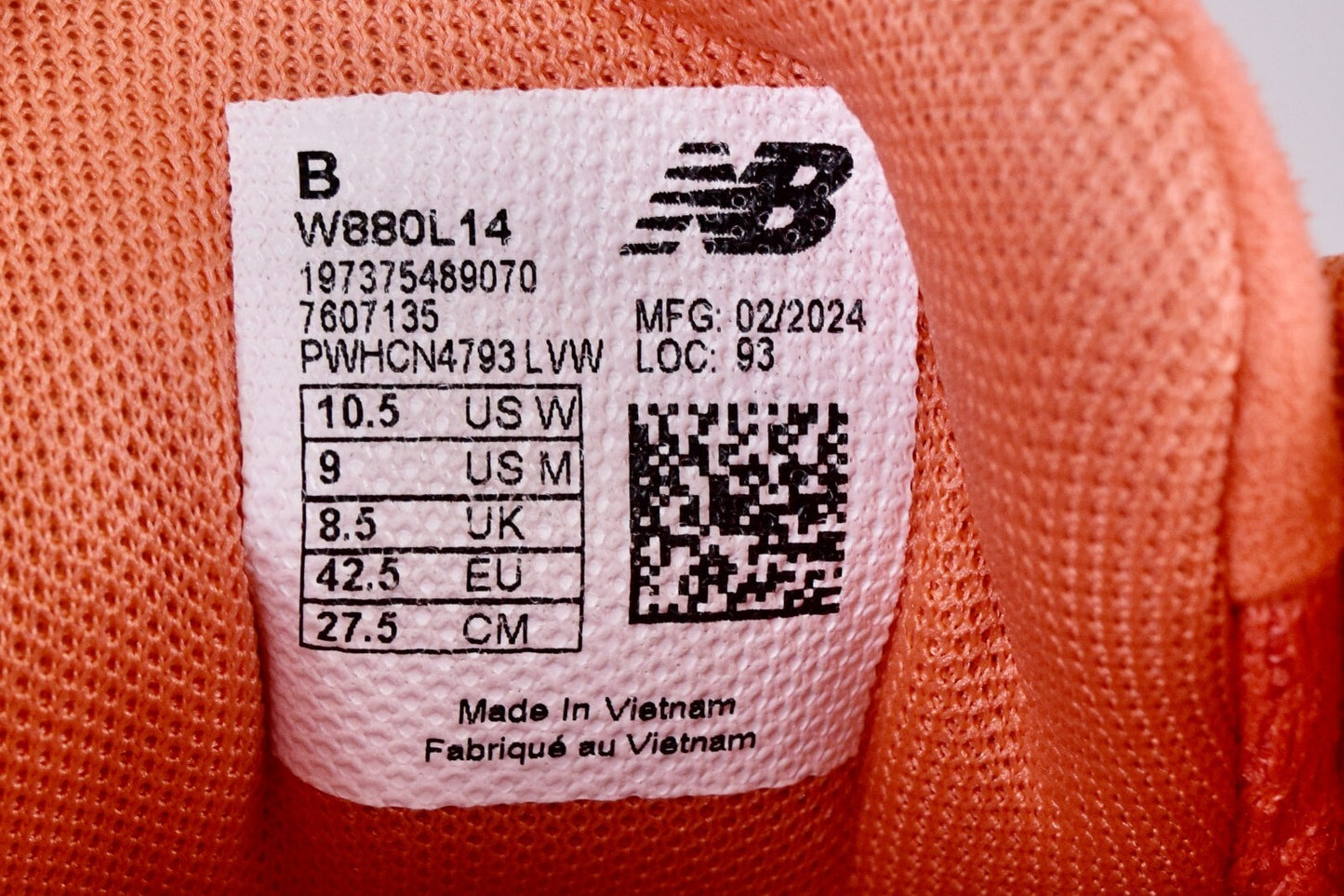 New Balance Womens FF 880v14 W880L14 Coral Running Shoes Sneakers Size 10.5 B