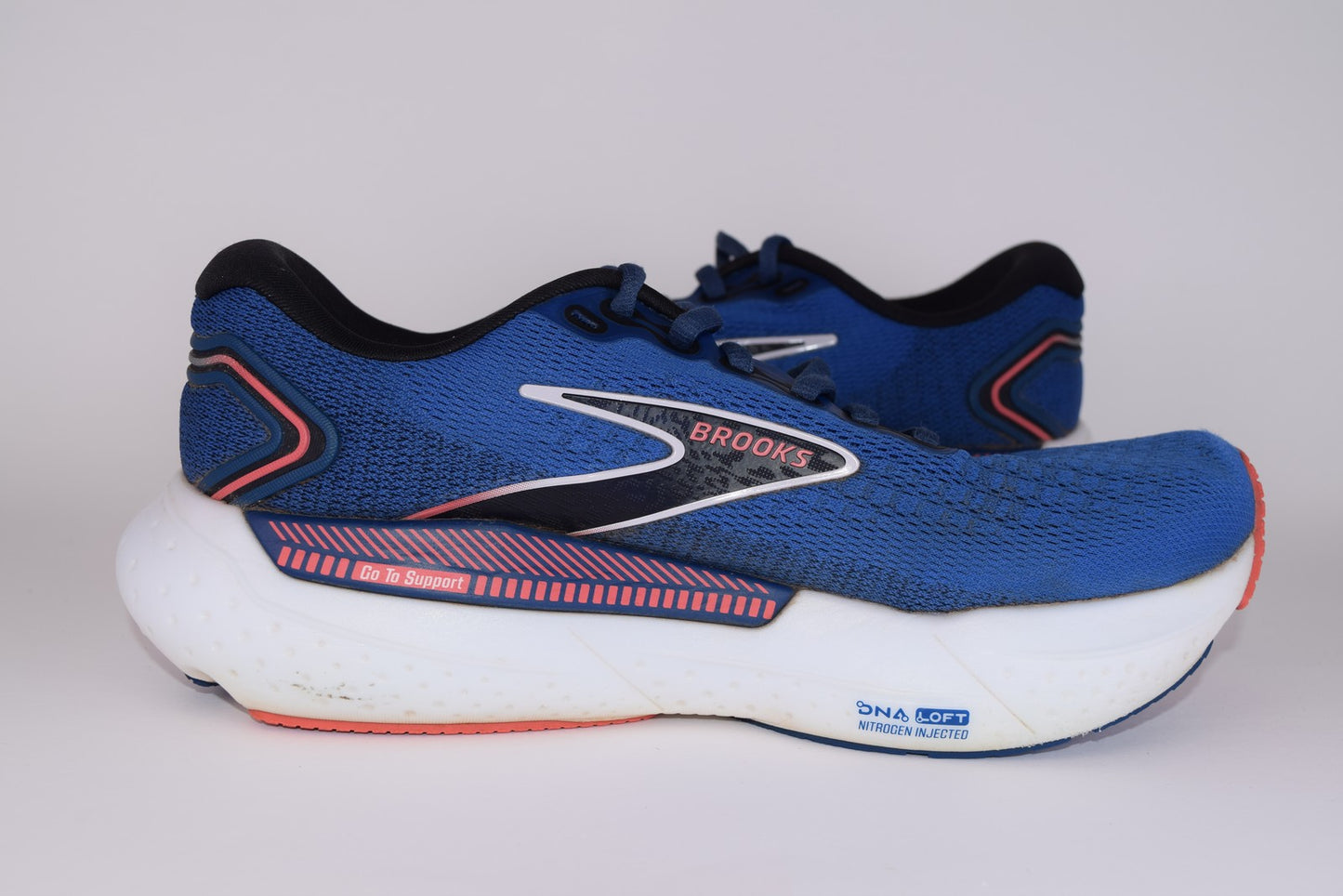 Brooks Women Glycerin GTS 21 1204091B496 Blue Running Shoes Sneakers Size 7.5 B