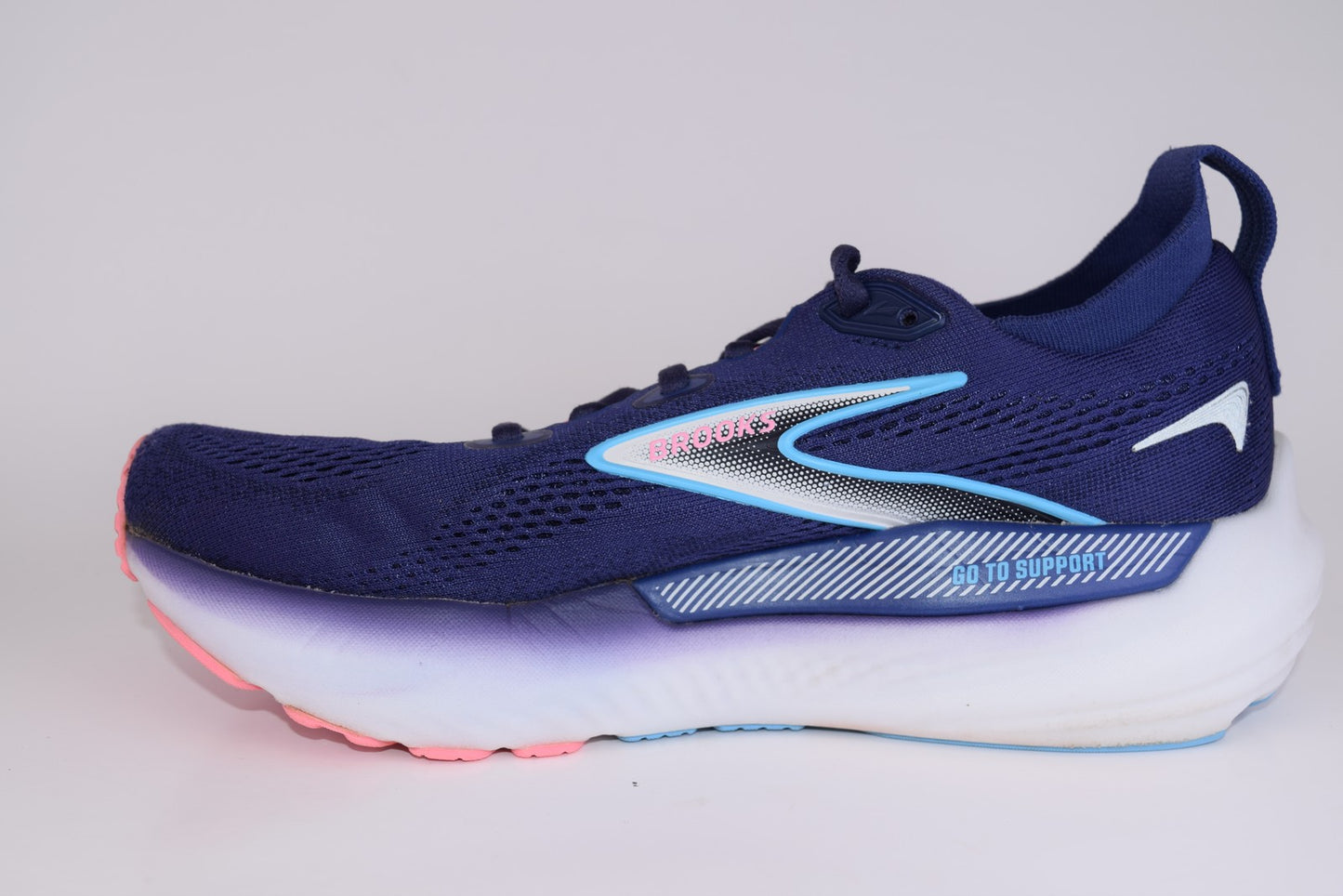 Brooks Women Glycerin GTS 22 1204351B429 Blue Running Shoes Sneakers Size 7.5 B