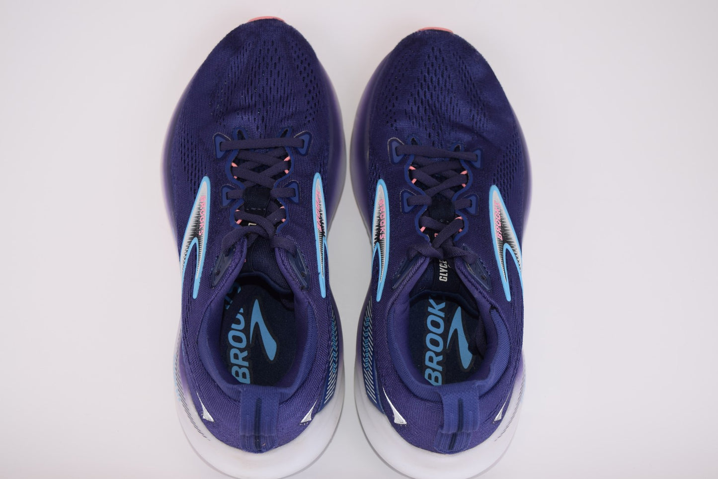 Brooks Women Glycerin GTS 22 1204351B429 Blue Running Shoes Sneakers Size 7.5 B