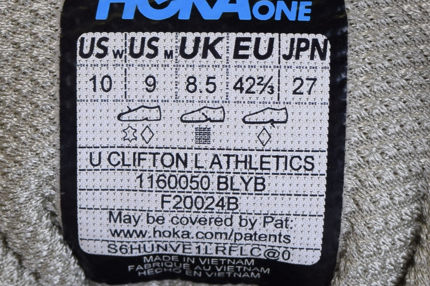 Hoka One One Men U Clifton L Athletics 1160050 BLYB Green Running Shoes Size 9
