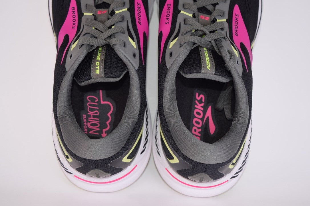 Brooks Womens Adrenaline GTS 23 1203811D037 Black Running Shoes Sneakers Sz 11 W