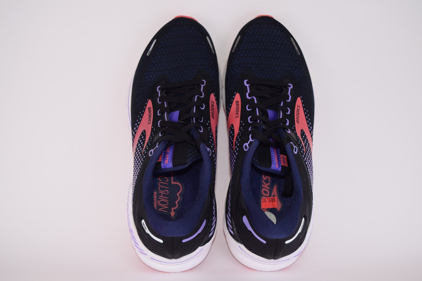Brooks Women Adrenaline GTS 22 1203531B080 Black Running Shoes Size 10 B