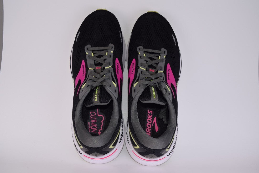 Brooks Womens Adrenaline GTS 23 1203811D037 Black Running Shoes Sneakers Sz 11 W