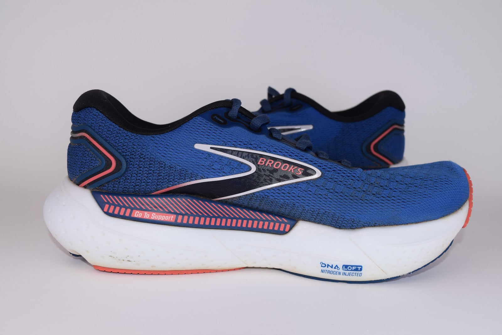 Brooks Women Glycerin GTS 21 1204091B496 Blue Running Shoes Sneakers Size 7.5 B