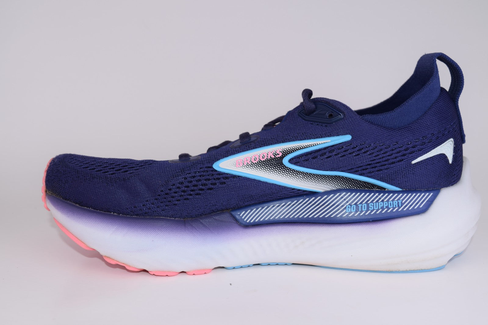 Brooks Women Glycerin GTS 22 1204351B429 Blue Running Shoes Sneakers Size 7.5 B