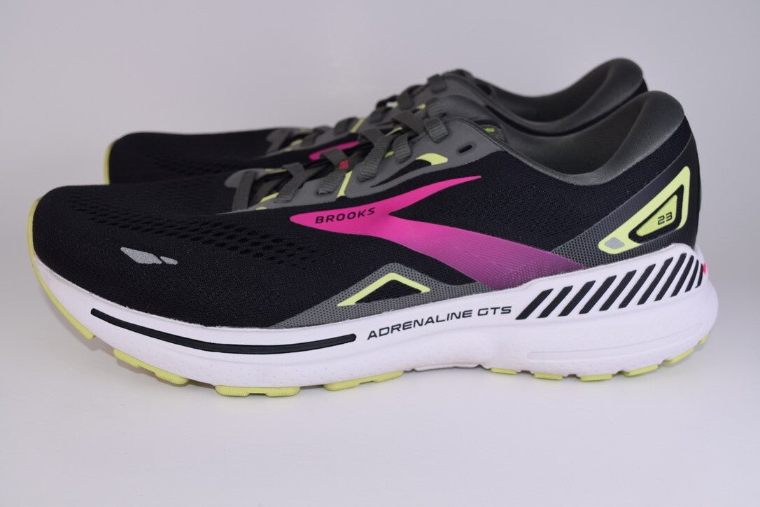 Brooks Womens Adrenaline GTS 23 1203811D037 Black Running Shoes Sneakers Sz 11 W