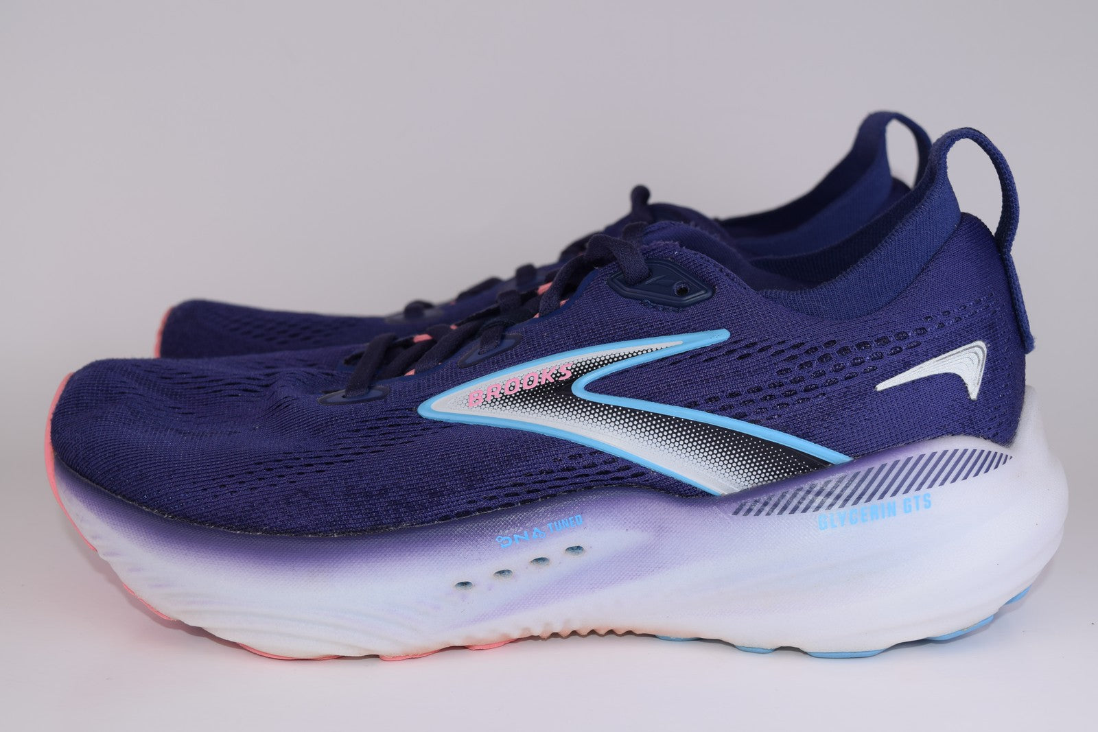 Brooks Women Glycerin GTS 22 1204351B429 Blue Running Shoes Sneakers Size 7.5 B