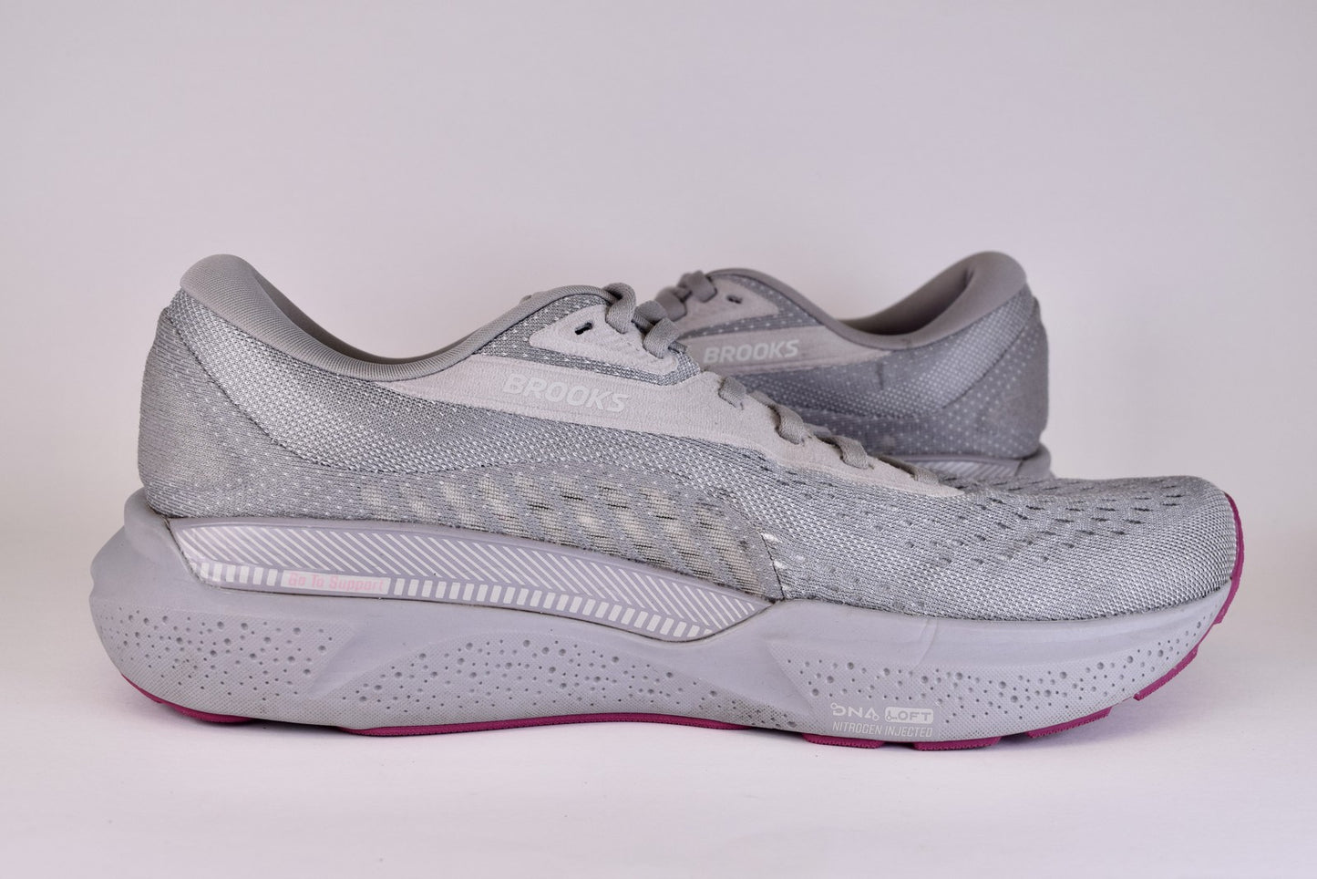 Brooks Women Adrenaline GTS 24 1204261B019 Gray Running Shoes Size 11.5 B