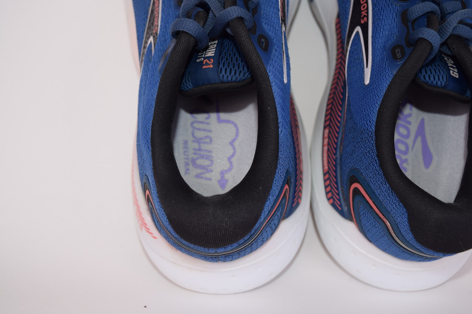 Brooks Women Glycerin GTS 21 1204091B496 Blue Running Shoes Sneakers Size 7.5 B